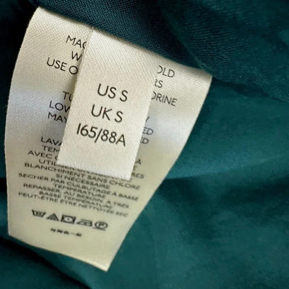 Free People Flower Fields Mini Dress Size Small Emerald Green MSRP $128 Oversize - Picture 14 of 16